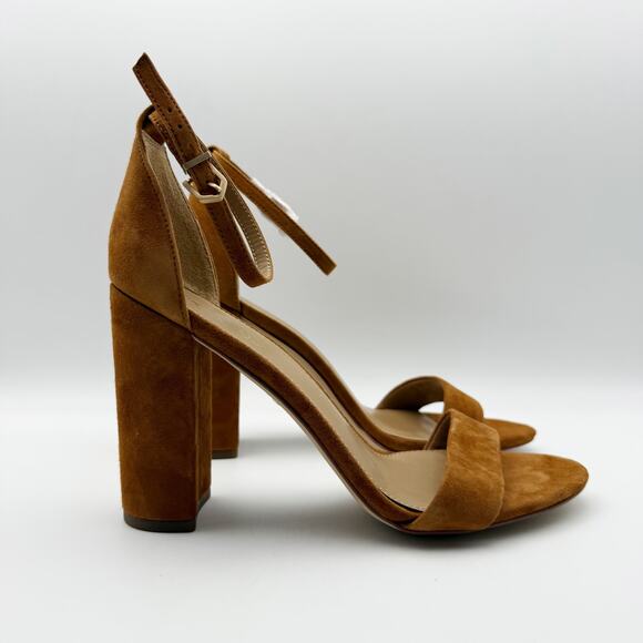 Sam Edelman Womens Yaro Ankle Strap Sandal Heel Size US 8.5 Brown Suede NIB - Picture 2 of 12